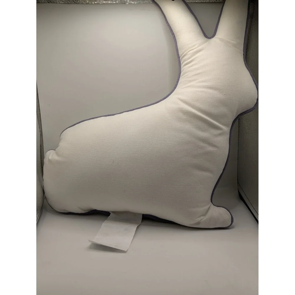 Kirkton House Easter Bunny Floral Decorative Pillow‎ 17x20 Cotton Spring Decor